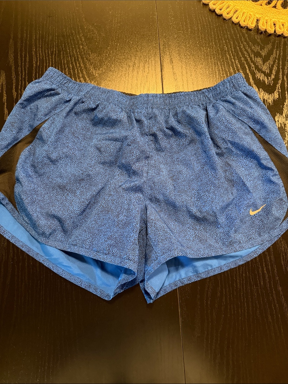 Nike Women's Electric Blue Athletic Shorts with Black Accents